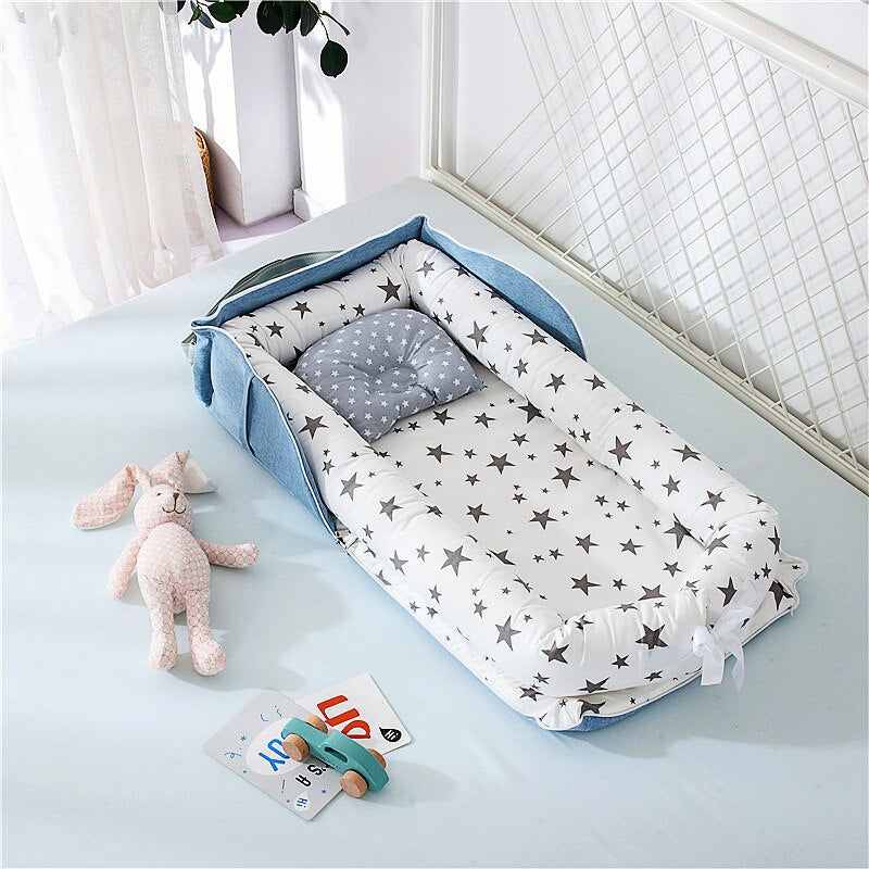 CHICURE- Portable nouveau-né berceau nid lit pour bébé garçons filles  voyage infantile coton berceau berceau bébé ensemble de couchage