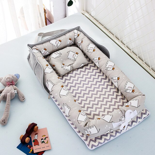 CHICURE- Portable nouveau-né berceau nid lit pour bébé garçons filles voyage infantile coton berceau berceau bébé ensemble de couchage