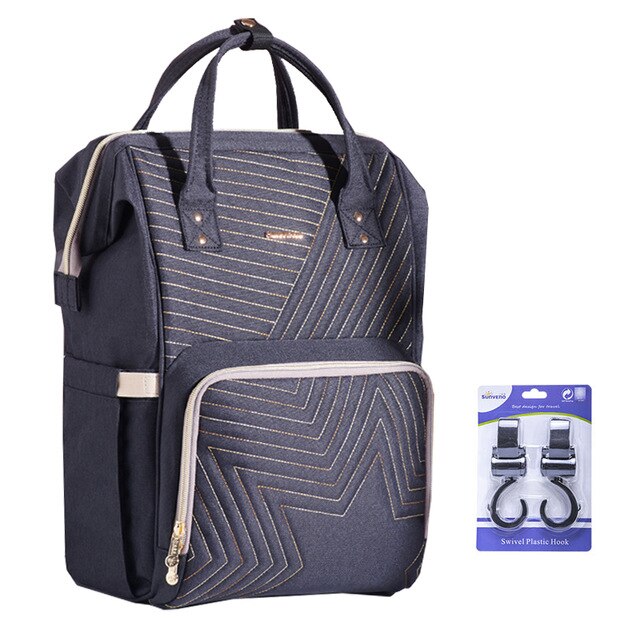 Waterproof Diaper Bag| Backpack Quilted| Large Maternity Nursing Bag| Travel Backpack| Stroller Baby Bag Nappy Baby Care