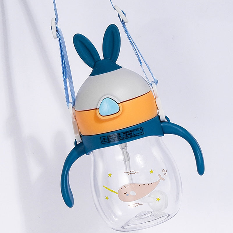 Baby Bottle Anti Colic Air Vent Wide Neck Natural Nursing Feeding Bottle for Infant BPA Free 280/320ml Baby Care with Strap