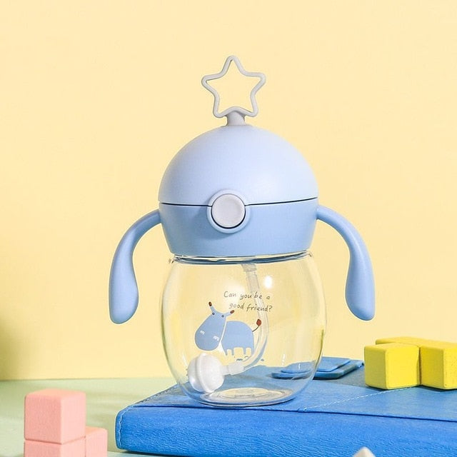 Baby Bottle Anti Colic Air Vent Wide Neck Natural Nursing Feeding Bottle for Infant BPA Free 280/320ml Baby Care with Strap