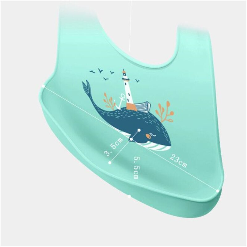 Bibs Waterproof Baby Silicone Bibs Burp Cloths Toddler Kids Adjustable Feeding Apron Saliva Bandana Baby Boys Girls Bandana Bib