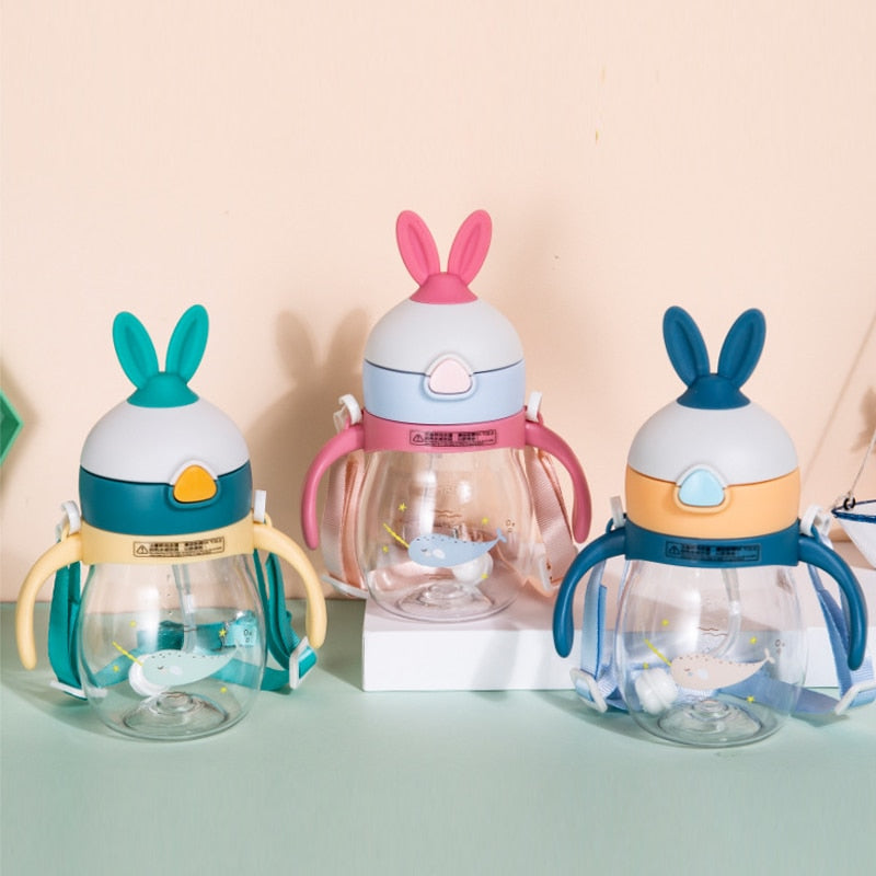 Baby Bottle Anti Colic Air Vent Wide Neck Natural Nursing Feeding Bottle for Infant BPA Free 280/320ml Baby Care with Strap