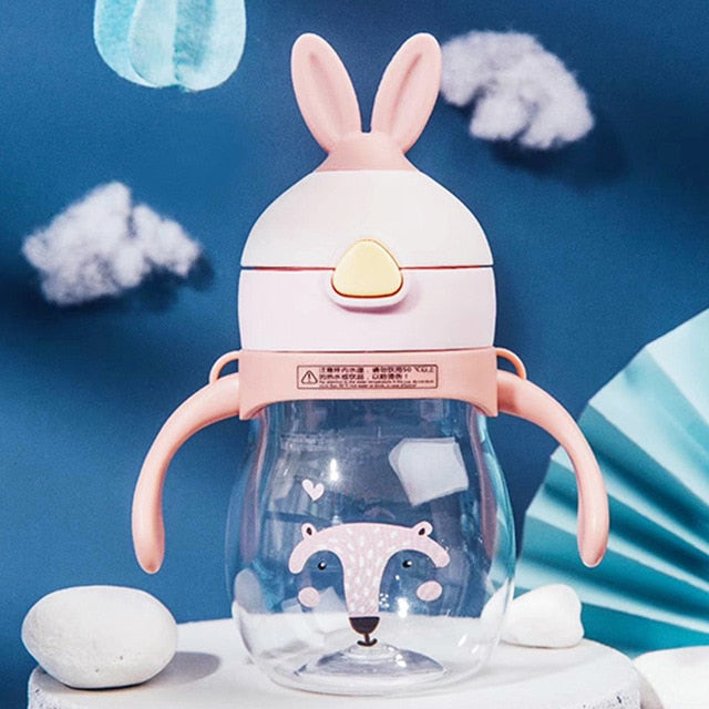 Baby Bottle Anti Colic Air Vent Wide Neck Natural Nursing Feeding Bottle for Infant BPA Free 280/320ml Baby Care with Strap