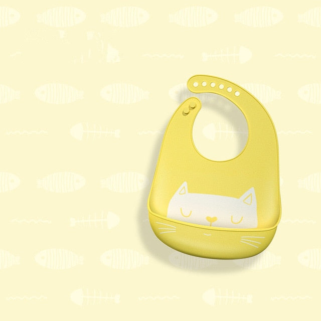 Bibs Waterproof Baby Silicone Bibs Burp Cloths Toddler Kids Adjustable Feeding Apron Saliva Bandana Baby Boys Girls Bandana Bib