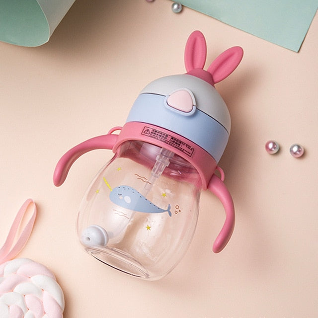 Baby Bottle Anti Colic Air Vent Wide Neck Natural Nursing Feeding Bottle for Infant BPA Free 280/320ml Baby Care with Strap