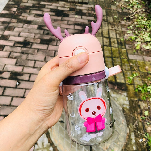 Baby Bottle Anti Colic Air Vent Wide Neck Natural Nursing Feeding Bottle for Infant BPA Free 280/320ml Baby Care with Strap