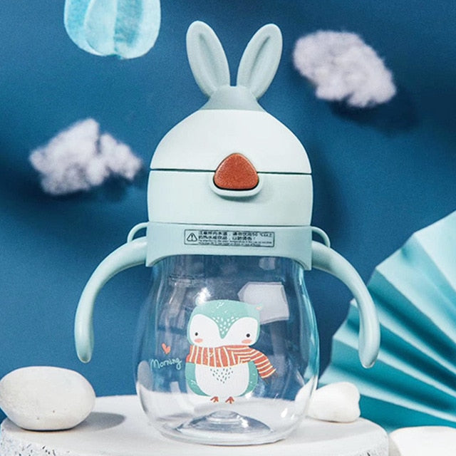 Baby Bottle Anti Colic Air Vent Wide Neck Natural Nursing Feeding Bottle for Infant BPA Free 280/320ml Baby Care with Strap