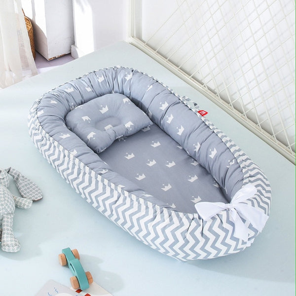 BChic Baby Nest Bed with Pillow Portable Crib Travel Bed Newborn Chic Baby